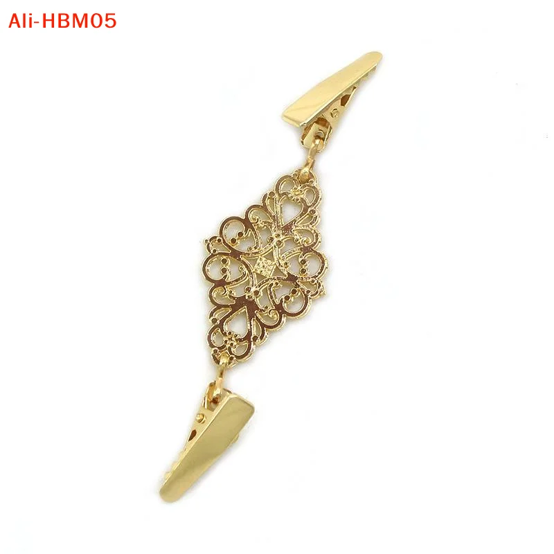 (HB05)(HB05)Retro Sweater Clips Fasteners Flower Pattern Cardigan Dress Shirts Collar Brooch Back Cinch Clip For Women Girls