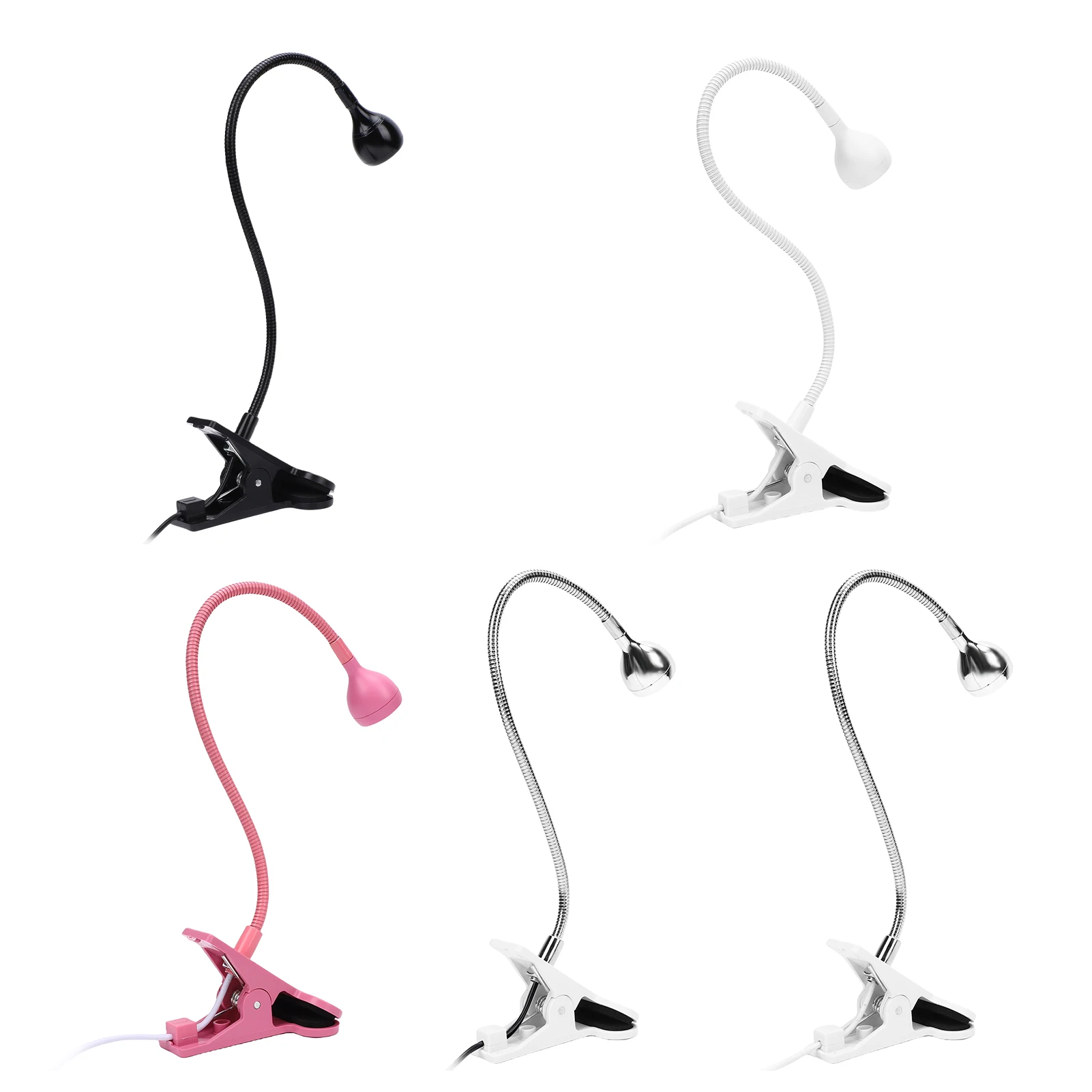 Lampada per unghie UV da 395 nm, lampada per polimerizzazione delle unghie in gel alimentata tramite USB, asciugatrice portatile per smalto gel con interruttore on/off, morsetto forte, 360 °   Rota Rota