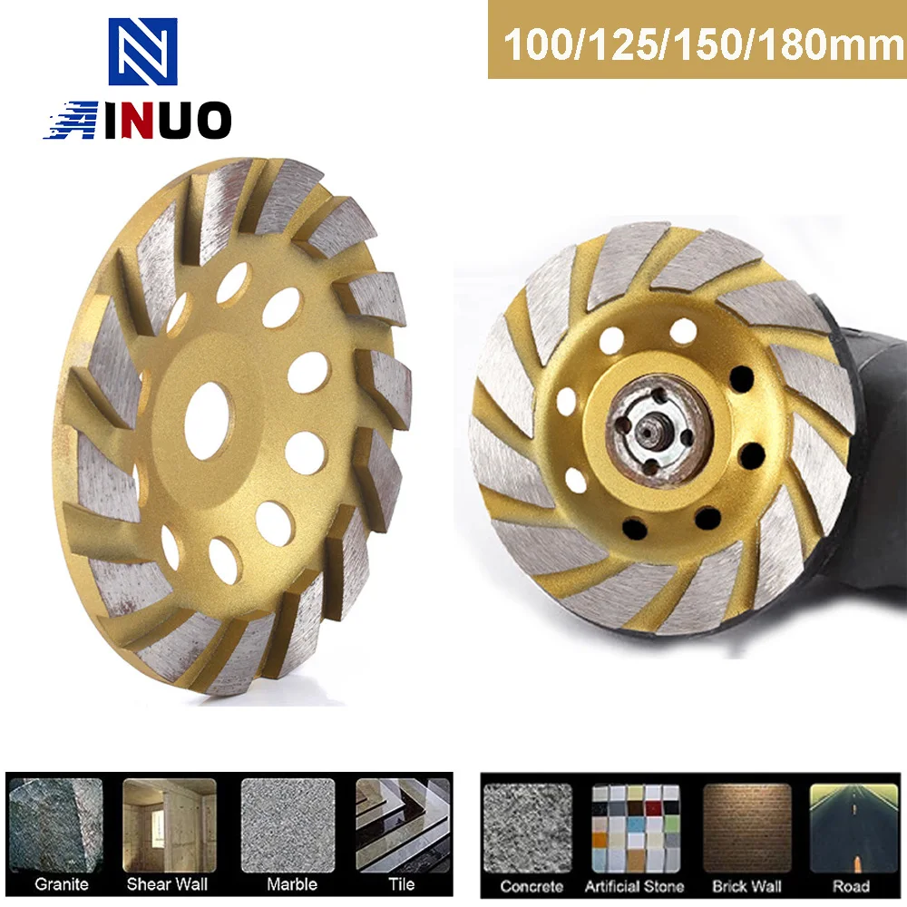 

100/125/150/180mm Segment Grinding Machine Wheel Diamond Grind Cup Disc for Angle grinde Ceramic Stone Concrete Cutting Wheel