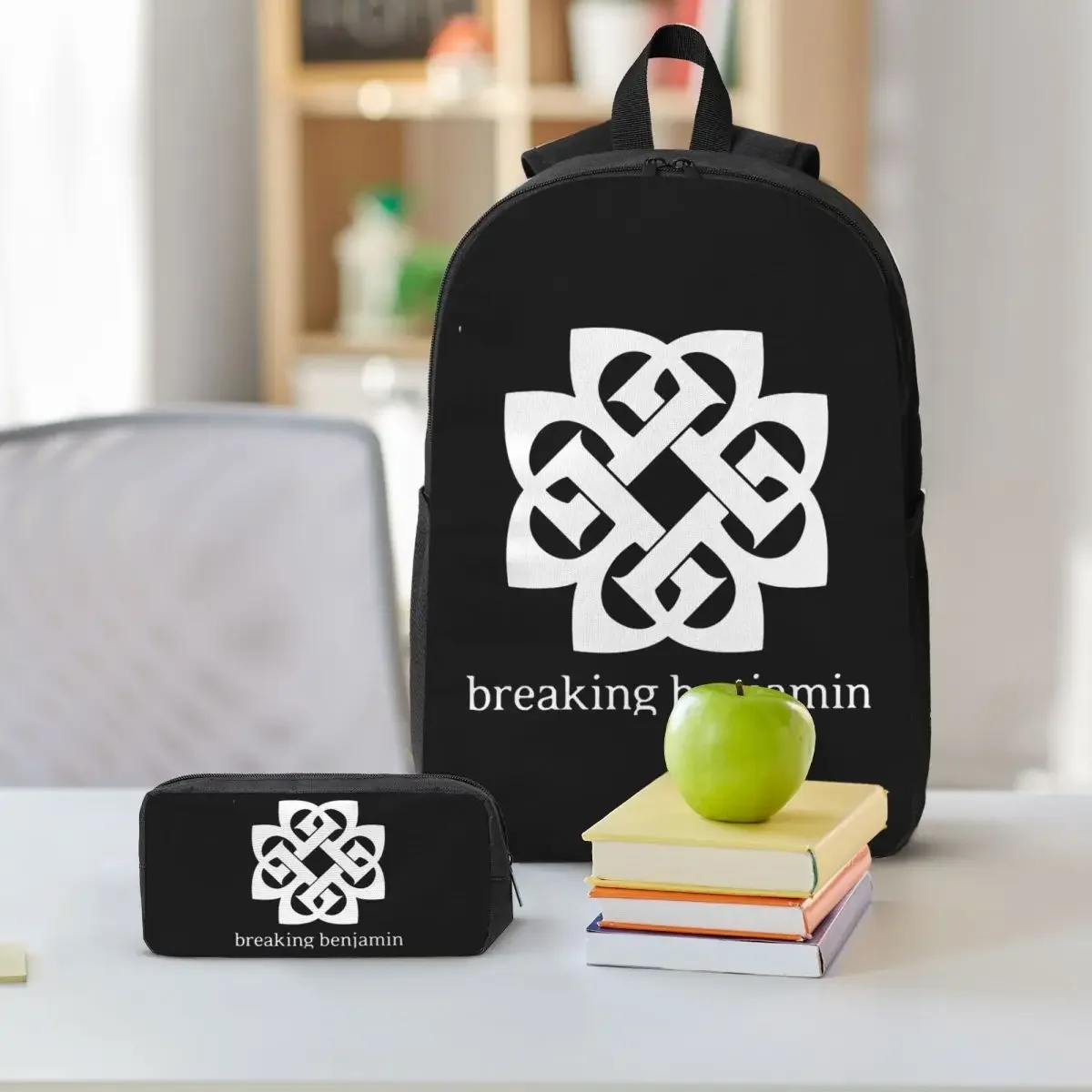 Art - Breaking Benjamin Premium Backpack Boys Girls BookBag School Bag Laptop Shoulder Bags 3ps Insulated Lunch Bag Pencil Case