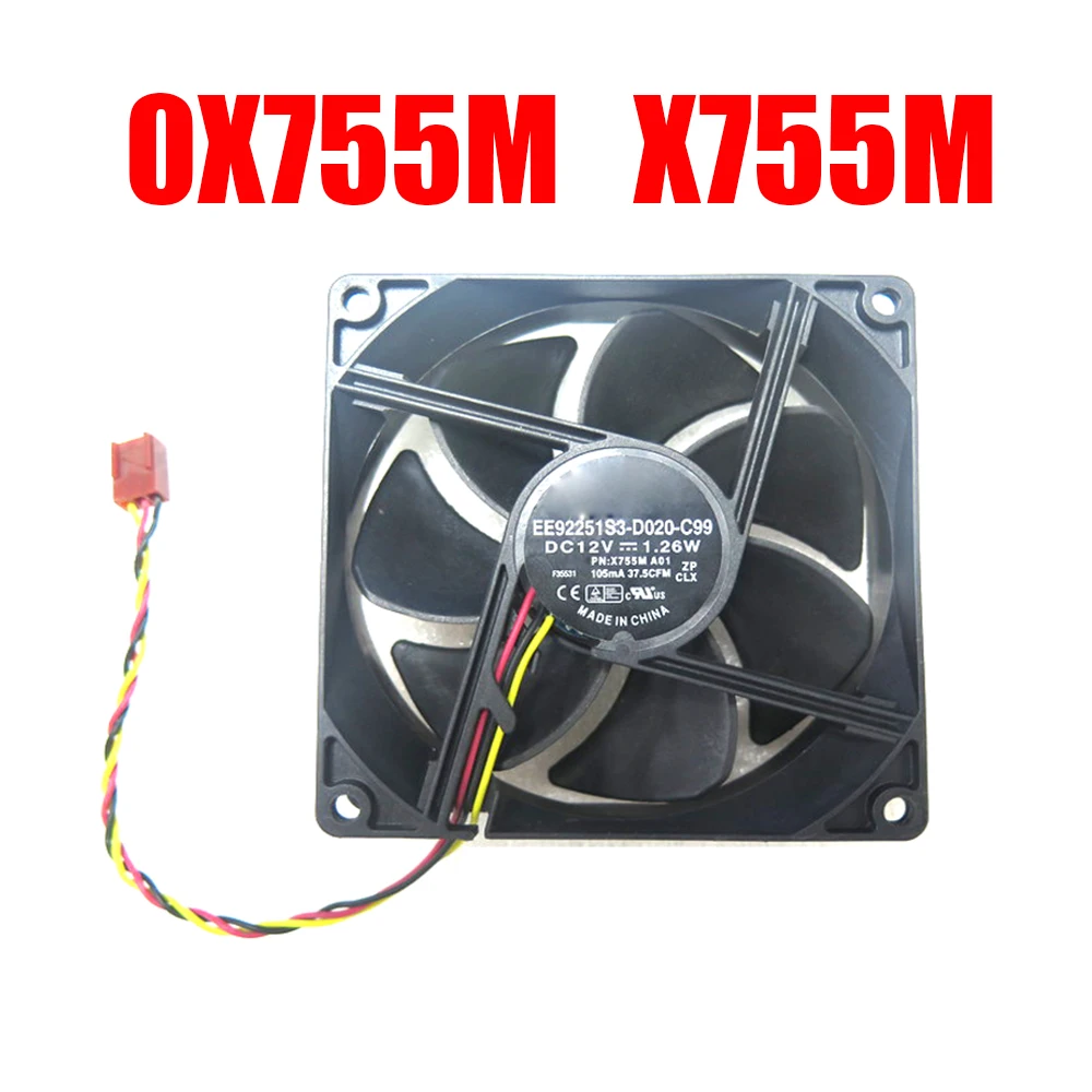 

0X755M X755M Chassis Fan For DELL For XPS 8300 8500 8700 8900 For Inspiron 3847 EE92251S3-D020-C99 PVA092G12M-F02-AE 0RKC55