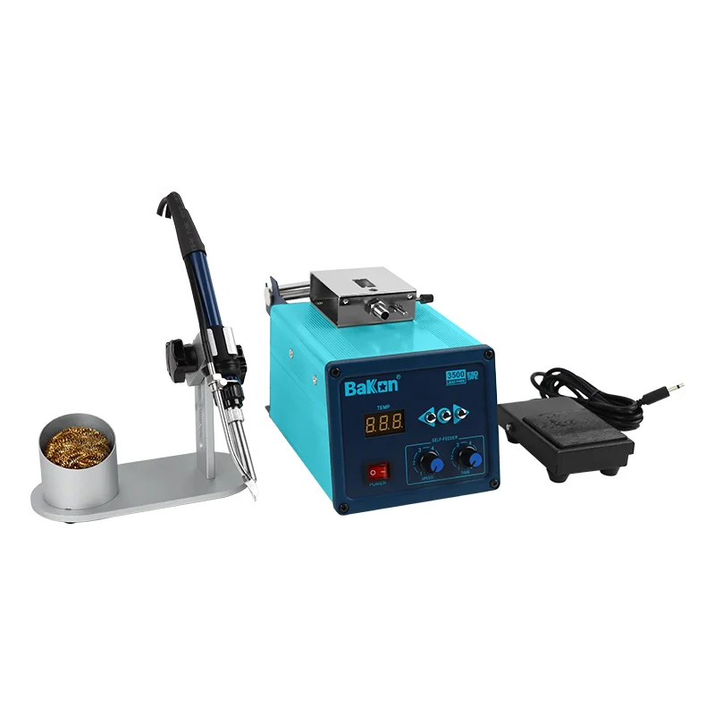 120W Hign Quality Lead Free Digital Soldering Station With Automatic Wire Feeder BK3500