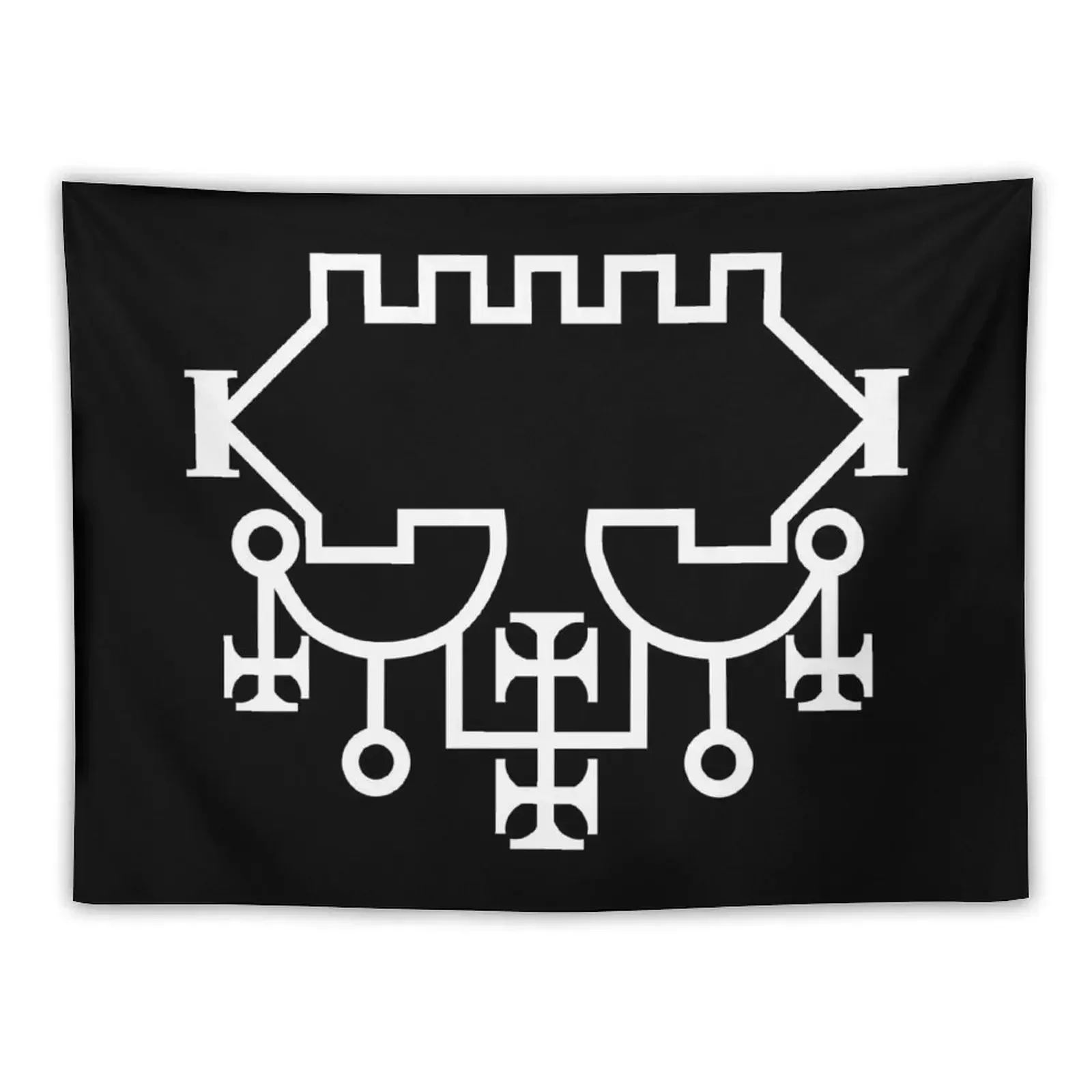 Belial Demon King inner Sigil white occult Magick Seal Tapestry Decoration Home Living Room Decoration Tapestry