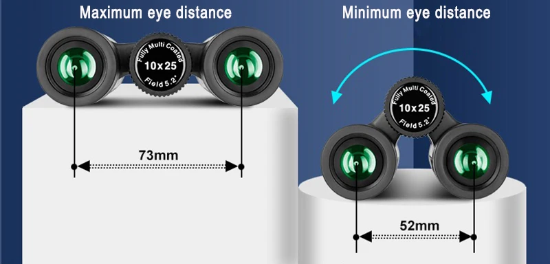 10x25 Kompaktes Fernglas mit Hoher Leistung für Erwachsene und Kinder Einfache Fokussierung HD-Optik Teleskop für Vogelbeobachtung Reisen Sport Spiele – Detail 15