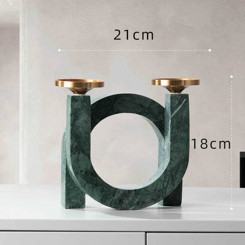 Imagem -04 - Modern Scandinavian Natural Marble Candle Holder Luxo Castiçais para Velas Decoração do Casamento Nordic Home Decor