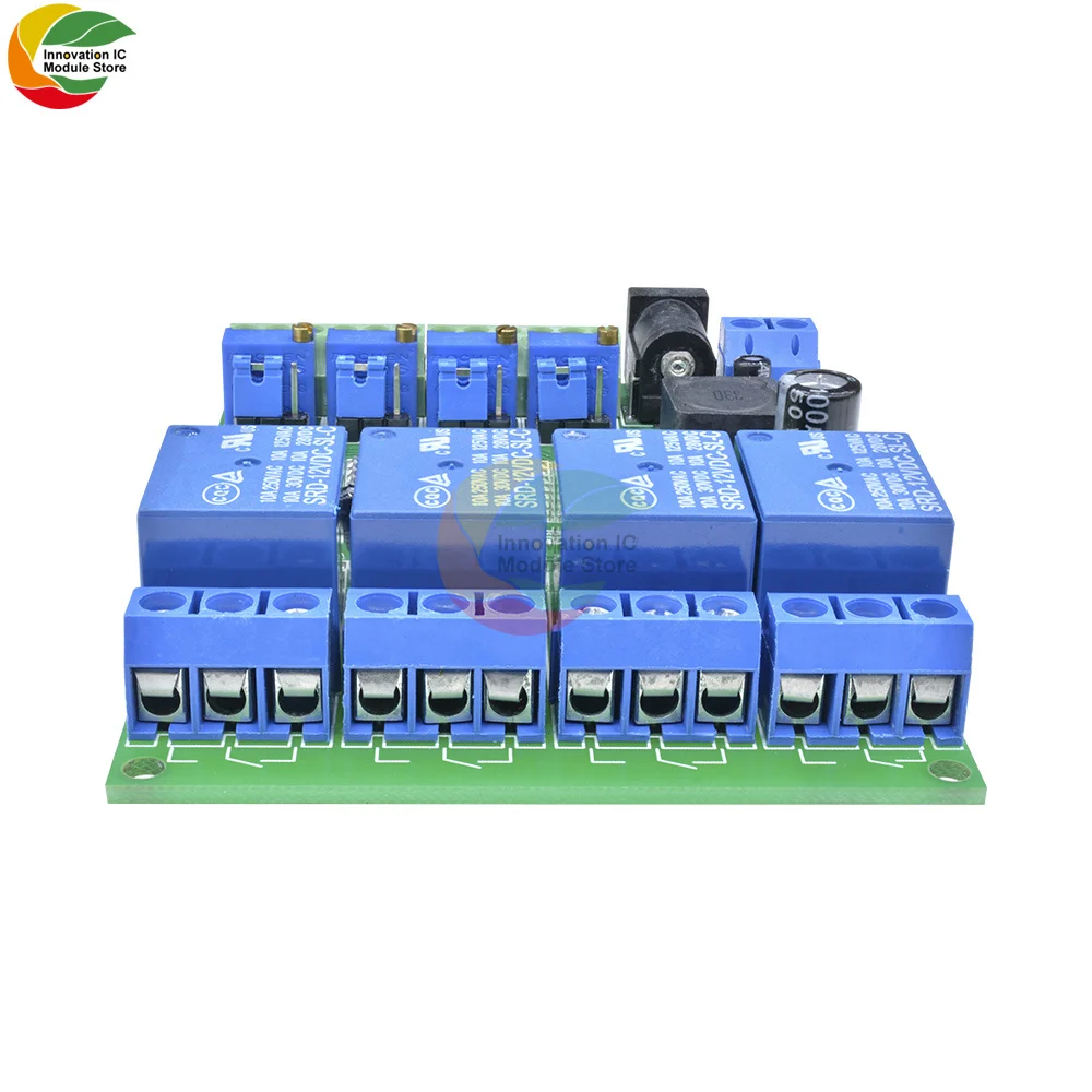 Ziqqucu DC 12/24V 4 Channel Voltage Comparator Stable LM393 Comparator Module