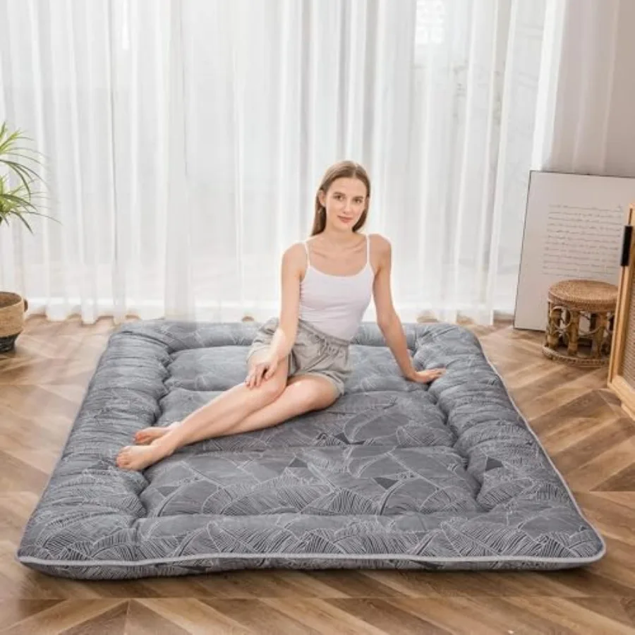 

Japanese Floor/Futon Mattress Thicken Sleeping Pad Roll Up Mattress Floor Lounger Bed Camping Mattress Guest Room Mattress Pad