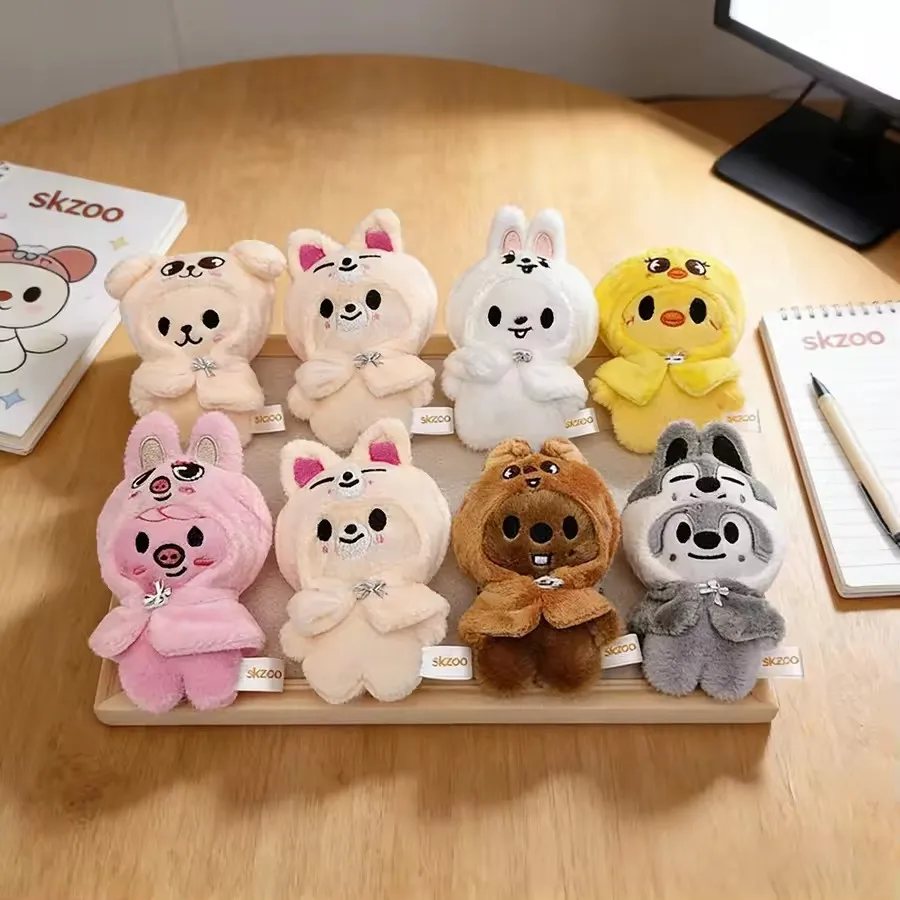 

SKZOO Plush Toy Stray Kids 10cm Doll Cloak Fashion Keychain Plush Doll Keychain Fans Commemorative Item Children's Gift