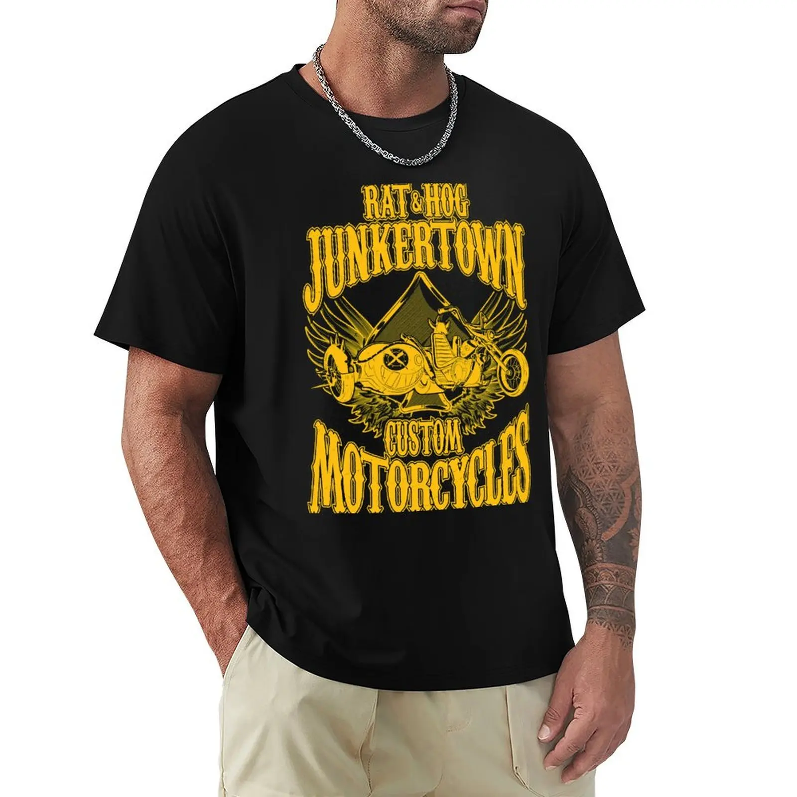 

Rat & Hog - Junkertown Custom Motorcycles T-Shirt custom shirt tees graphics mens t shirts