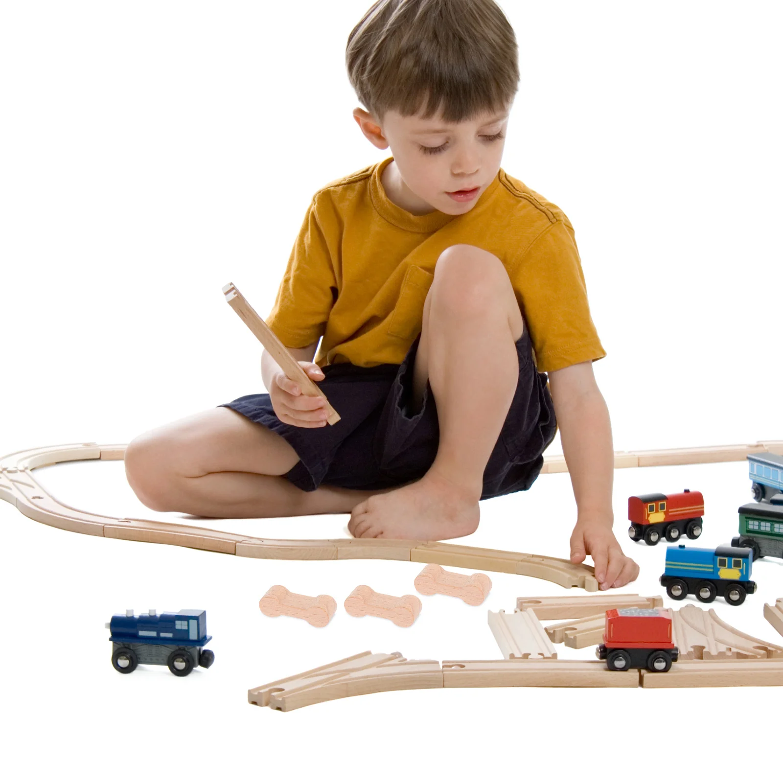 10 pezzi connettore per binario giocattolo per stazione ferroviaria giocattoli per bambini accessori modello fibbia per bambini in legno