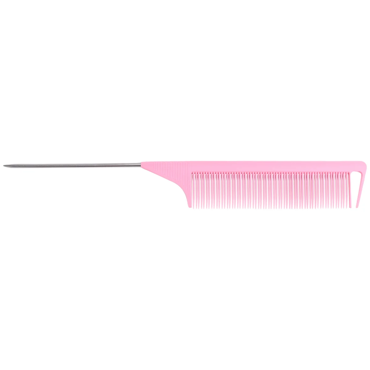 30 Pieces Parting Comb for Hair Rat Tail Comb Steel Pin Rat Tail Carbon Fiber Heat Teasing Combs(Pink)