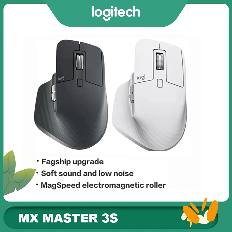 Logitech MX Master 3S Dual-mode Wireless Bluetooth Mouse Rechargeable Ergonomic for Office Design Video Editing Mac Laptop