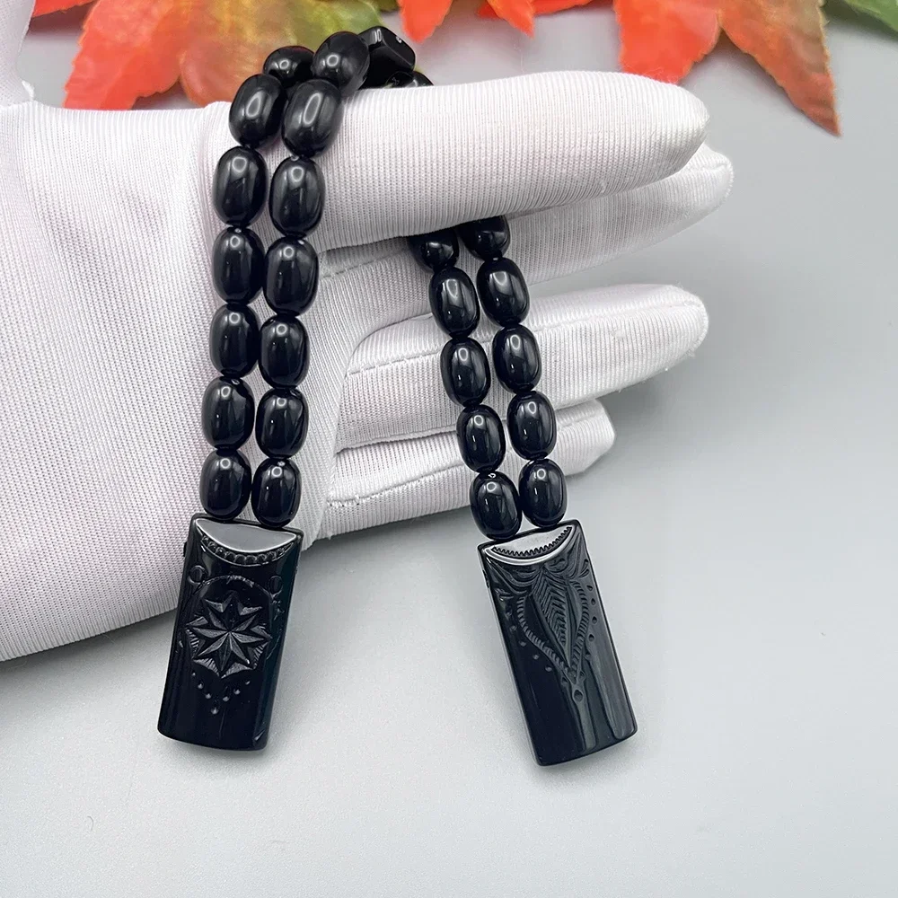 NJ99 جديد مسبحة الرجال الاكريليك ثلاثية الأبعاد الراتنج مثمنة اليد التأمل أطراف الأصابع لتخفيف الضغط Sta لهب يمكن الوجه الصلاة حلية