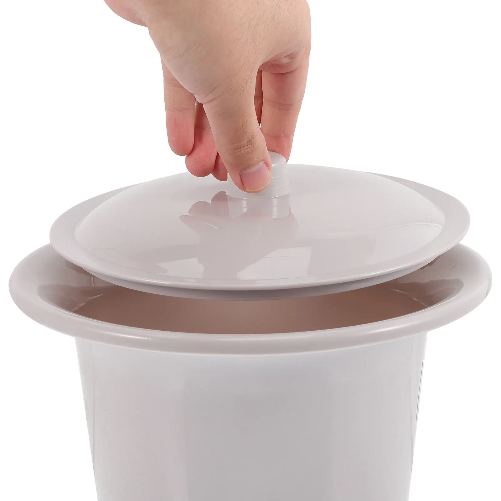 

Premium Thick Plastic Portable Urinal with Lid for Elderly Pregnant Disabled Home Hospital Use Night Urinal Chamber Pot