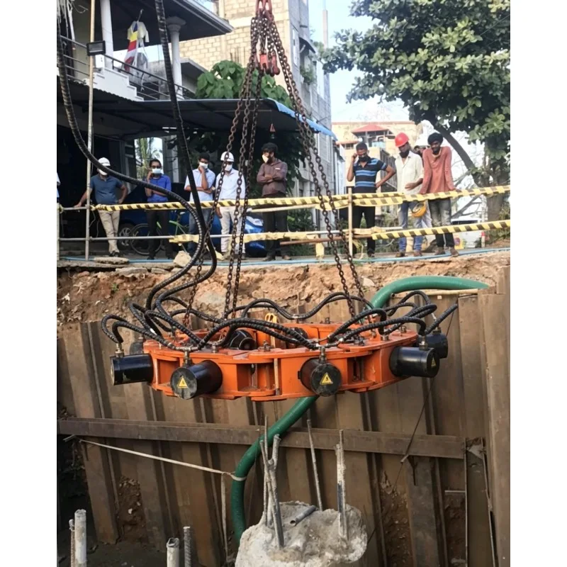 Square Hydraulic Concrete Pile Breaker & Cutter for 20T+ Excavators Motor Gearbox 300KN Thrust 550-650mm Cut Pile Diameter 1.4T