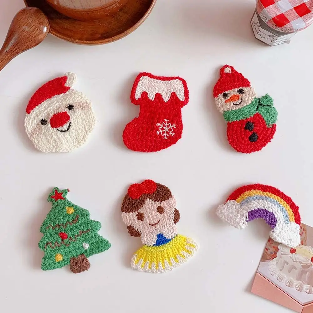 

Plush BB Clips Wool Knitting Princess Snowman Christmas Tree Korean Style Christmas Hair Pin Bangs Clip Knitted Hair Clips