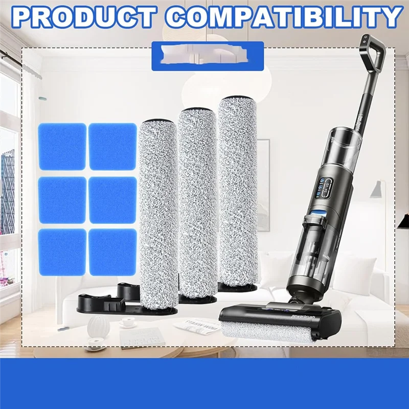 1 セットスポンジブラシロールセットエウレカ NEW430 JONR ED12 ブラシロールスポンジ掃除機アクセサリー-A77G