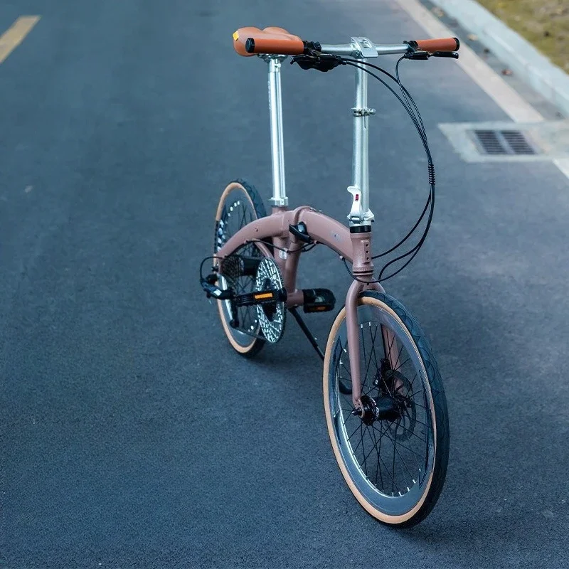 22-Inch aluminum portable variable speed commuter retro adult folding bicycle women's model
