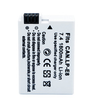 7.4V 1800mAh LP-E8 LP E8 Digital Camera Battery For Canon EOS 550D 600D 650D 700D Kiss X4 X5 X6i X7i Rebel T2i T3i T4i T5i