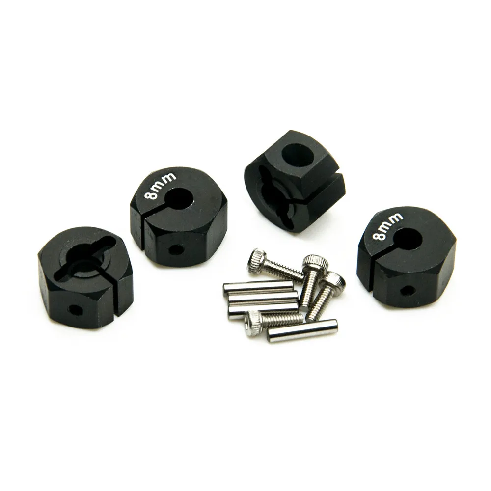 Mibidao 4 Stuks Aluminium Legering 8/9/10/11/12Mm Wiel Hex Drive Adapter Hexagon 12Mm Voor Axiale Scx10 Hsp Hpi Tamiya 1/10 Rc Auto Model