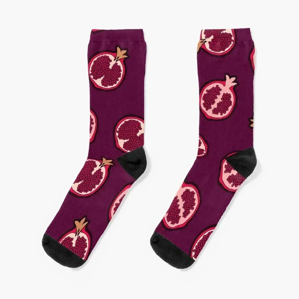 

Pomegranate Pattern Socks floor Christmas cute Designer Man Socks Women's