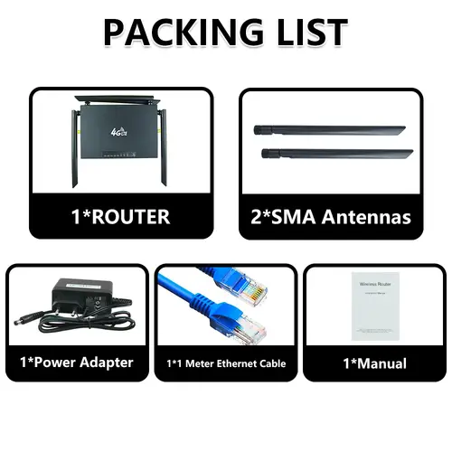 OPTFOCUS 4G LTE Router Modem SMA Connector for Outdoor Antennas 4G WIFI SIM Card with 6 Antennas Hotspot Mobile 4G CPE Wi-Fi - Image 3