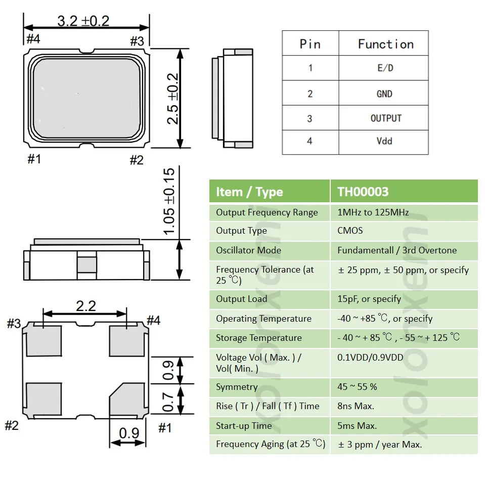 5 قطعة مصلحة الارصاد الجوية 3225 مذبذب الكريستال النشط OSC 4Pin 1MHZ 2MHZ 4MHZ 5MHZ 6MHZ 8MHZ 12MHZ 16MHZ 20MHZ 24MHZ 3225 2.5*3.2 3.2X2.5MM