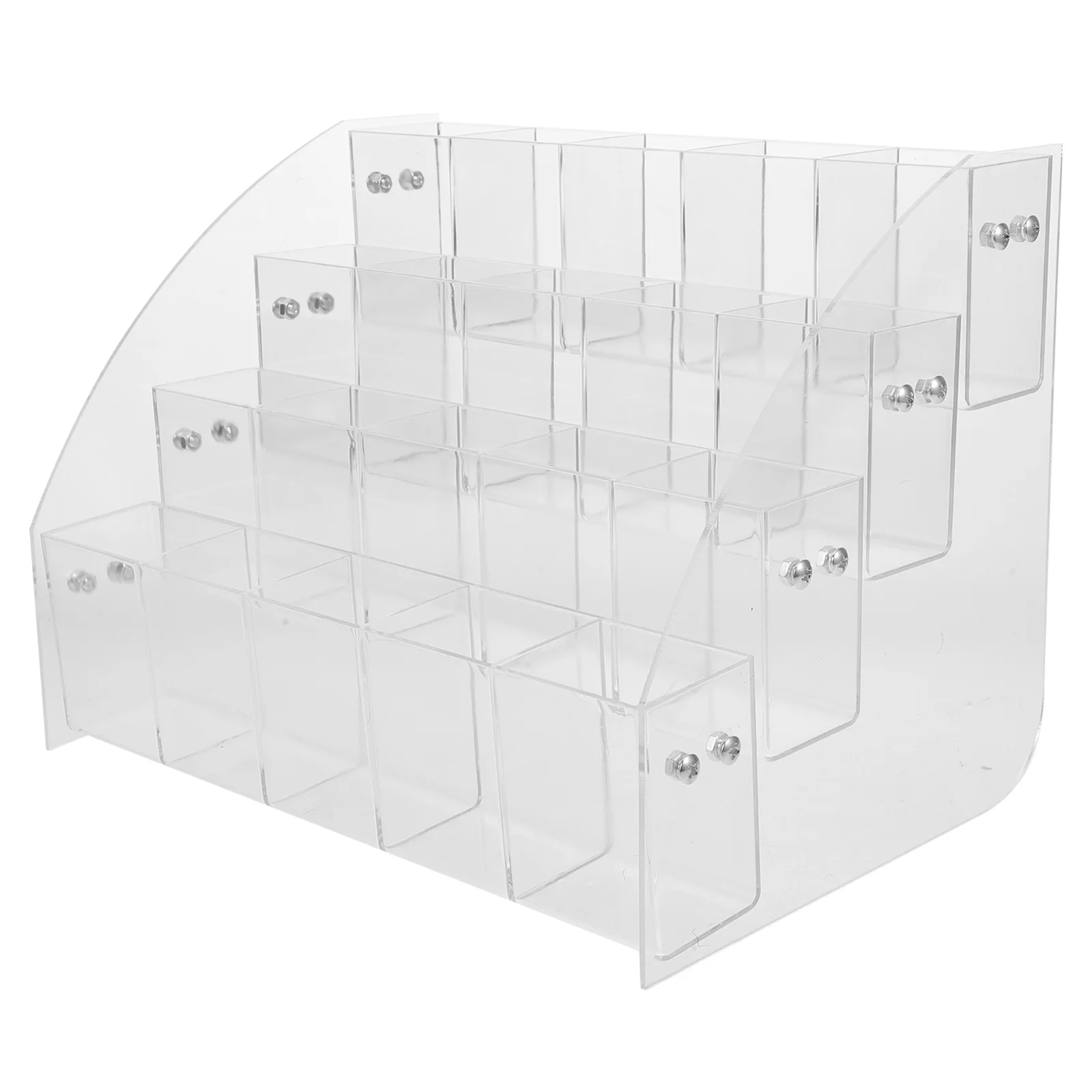 

Sturdy Clear Acrylic Pen Display Rack with Stepped Design for Pen Pencil Holder Stand Storage Stationery Organizer for Retail