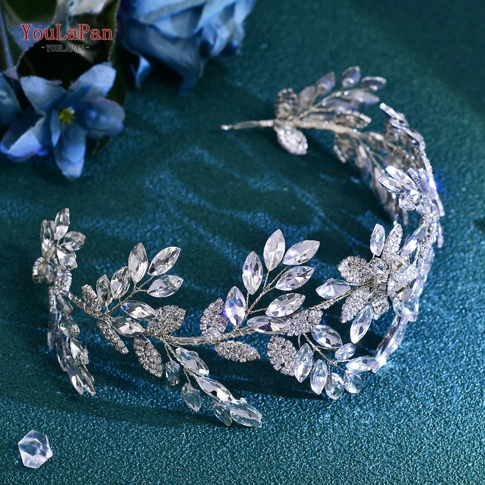 

YouLaPan Wedding Headband Handmade Headpiece Rhinestone Bridal Headwear Hair Accessories Women Tiara and Headdresses HP714