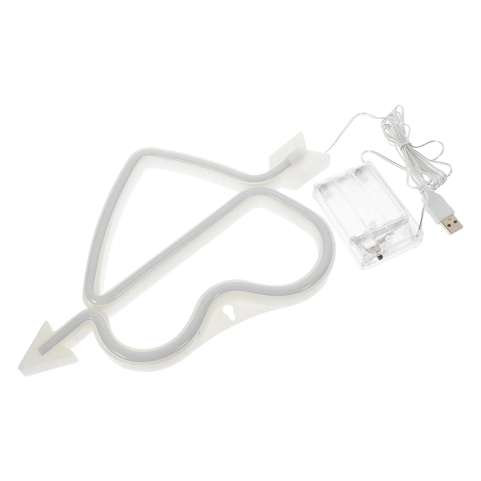 

Neon Light LED Red Heart Cupid Bow Wall Decor Lamp Nightlight for Bedroom Living Room Party Wedding Christmas Glow