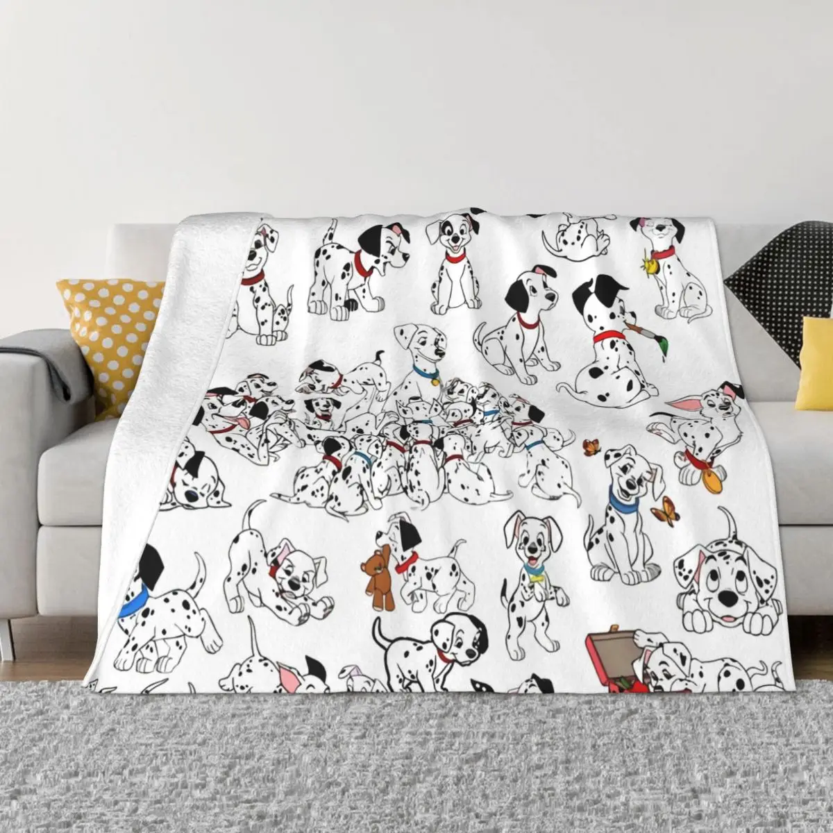 101 Dalmatians Blanket Bedspread On The Bed Soft Sofa Bed For Double Bed