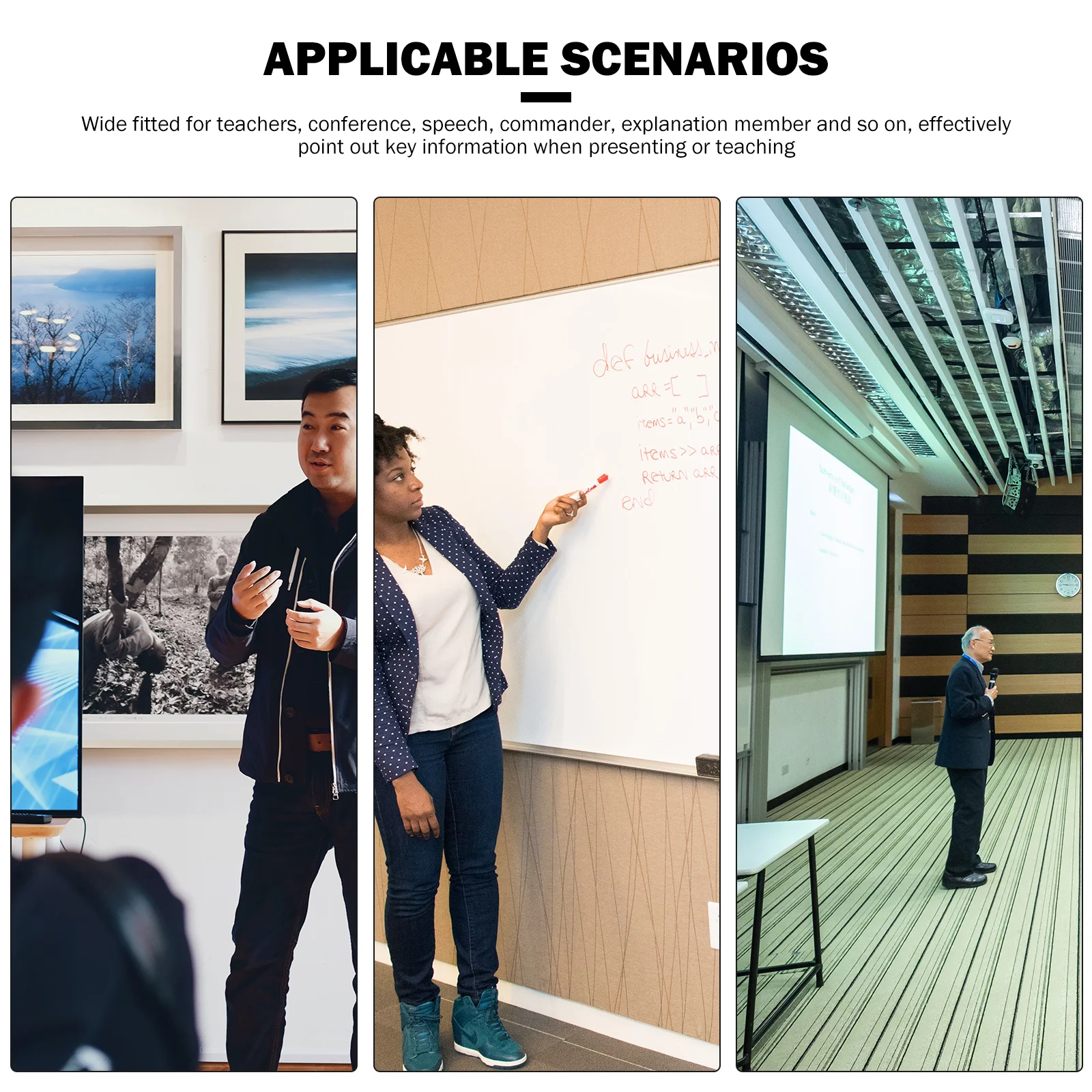 

Telescopic Teaching Pen 3 in 1 Extendable Retractable Pointer for Teachers Students Doctors Conference Presentation Classroom