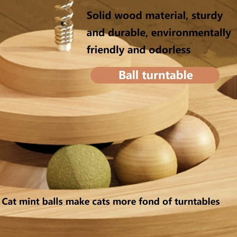 Pet che perde cibo palla giradischi a molla gatto giocattolo Pet Training Feeder Track Balls Gaming giradischi interattivo per gatti che giocano