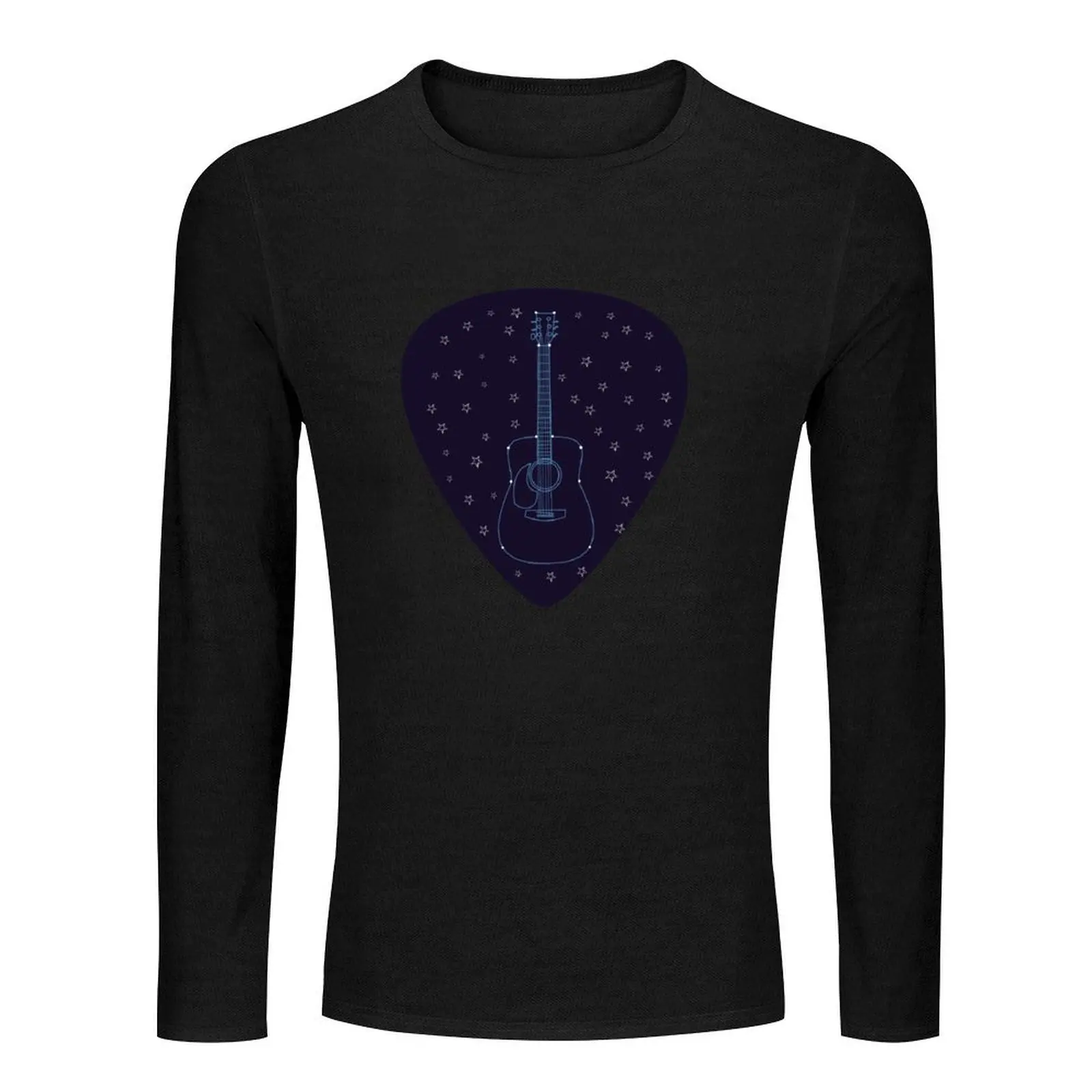 Guitar Constellation Long T-Shirt customized t shirts plus size tops graphics t shirt kawaii clothes Men's t-shirts