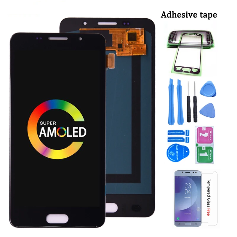 Super AMOLED LCD For SAMSUNG GALAXY A5 2016 Duos A510 A510F A5100 LCD Display Touch Screen Digitizer Assembly