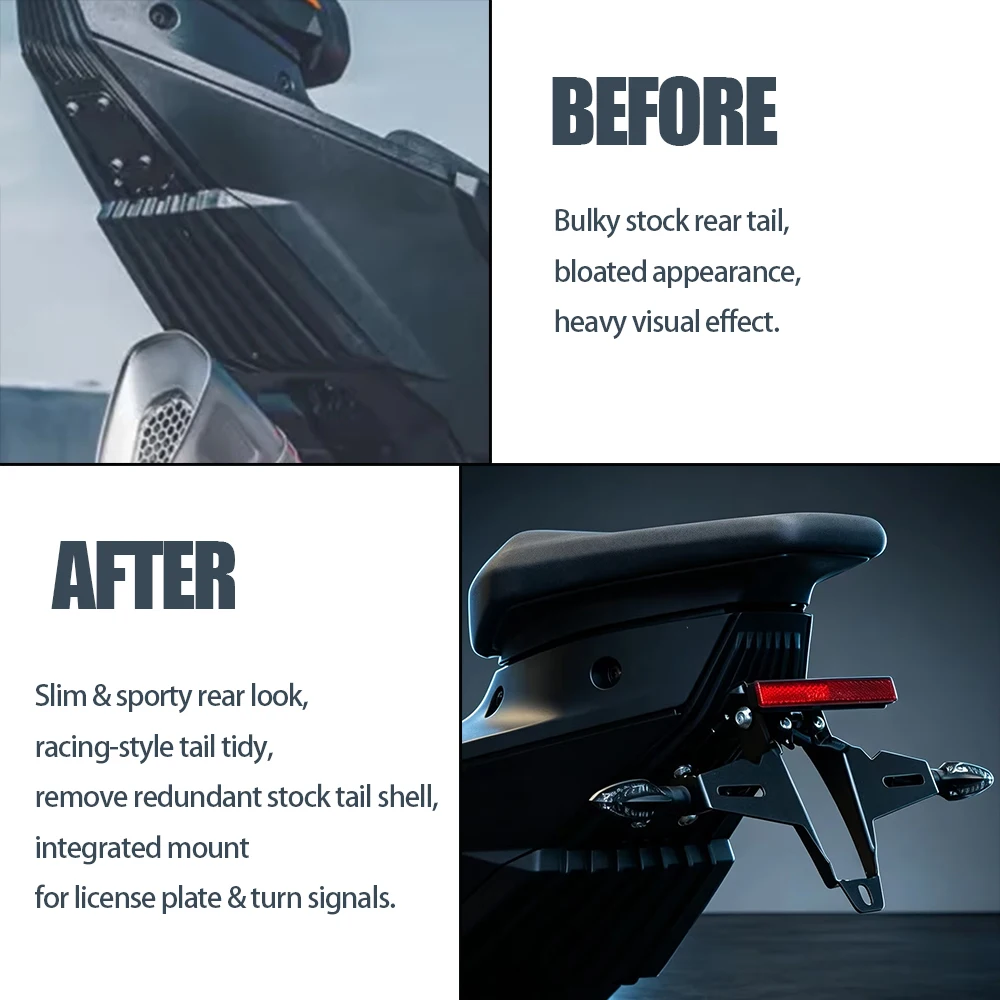 Short Tail Tail Tidy License Plate Bracket Kit With LED Light For 990 RC R 2026 view 2