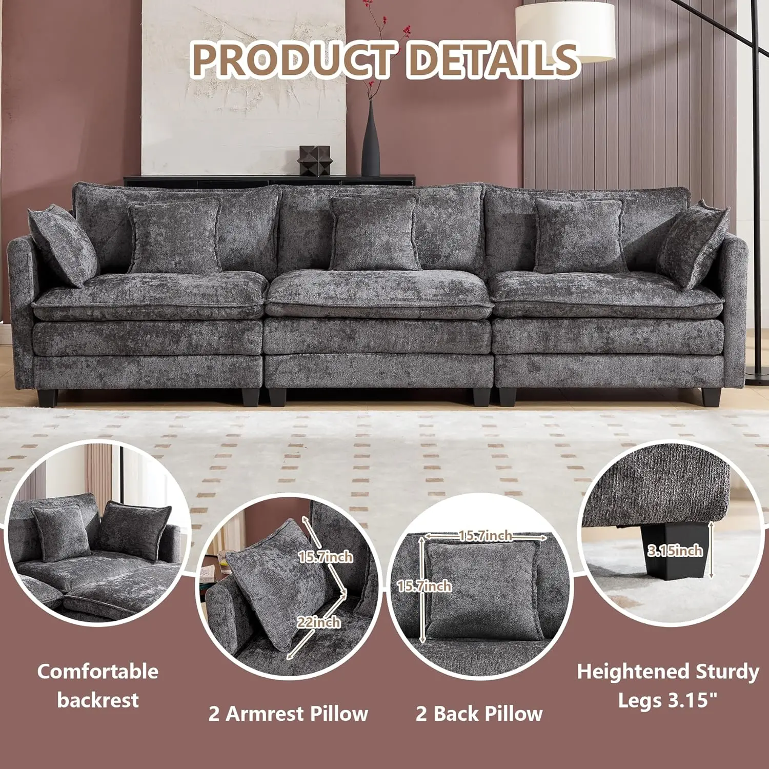 Thumbnail 3 - #37 Best Rated Modular Sectional Sofas to Buy in 2026