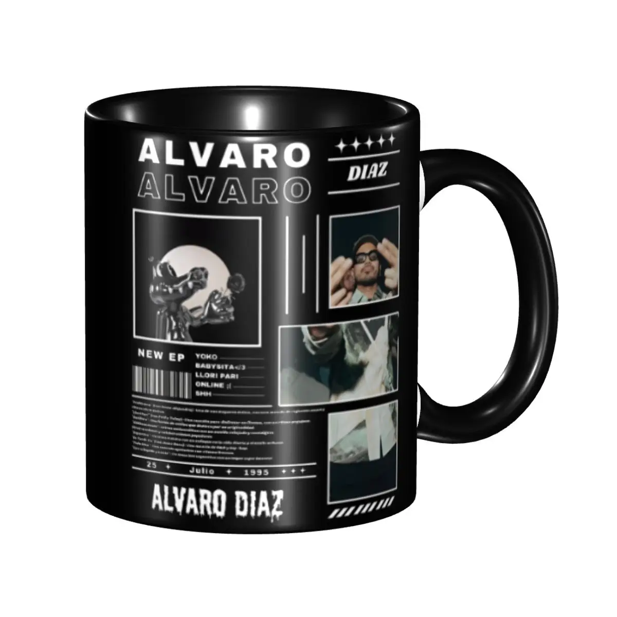 Alvaro Diaz Hip Hop Rapper Mug Novelty Tea Cup Gifts For Kids Adult