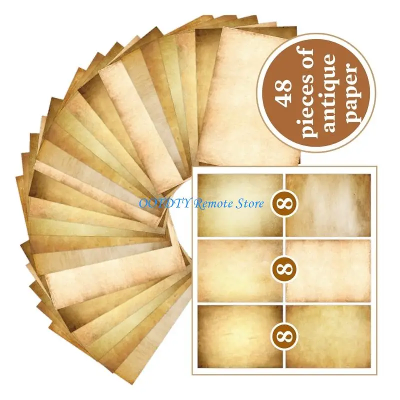 

48 Sheets Retro Styles Double Sided Printer Paper Printing Sheet For Artistic