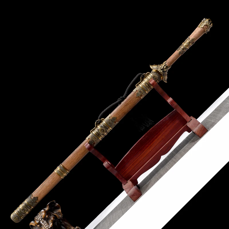وظيفية الصينية العامة جيان السيف 1060 شفرة فولاذية حقيقي اليدوية كامل تانغ حاد جاهز للتدريب سلاح التنين كاتاناس