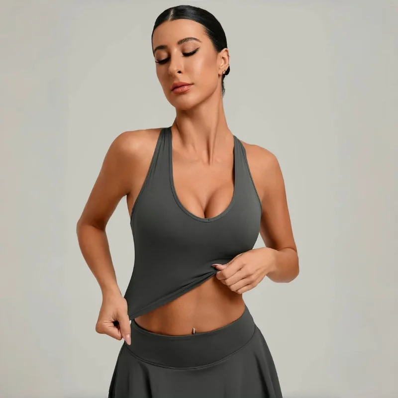 

Women's H-shaped Yoga Vest Naked Sensation Quick Drying Beautiful Back Sports Vest Outdoor Running Leisure and Fitness Clothing