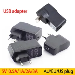DC 5V 0.5A/1A/2A/3A 3000ma USB Port Converter Charging Power supply Adapter EU AC to DC 2000ma For LED Strip Lights phone B4