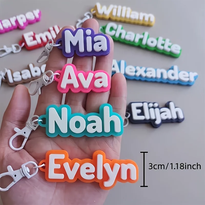 1pc Custom Personalized Name & Initial Keychain, Multi-purpose Key Ring, Exclusive Tag for Luggage, Gym Bags, Shoulder Bags, Accessory for Water Bottles, Thermos Cups, Lunch Bags, Creative Anti-Loss Identification Tag, Birthday Party & Team Building