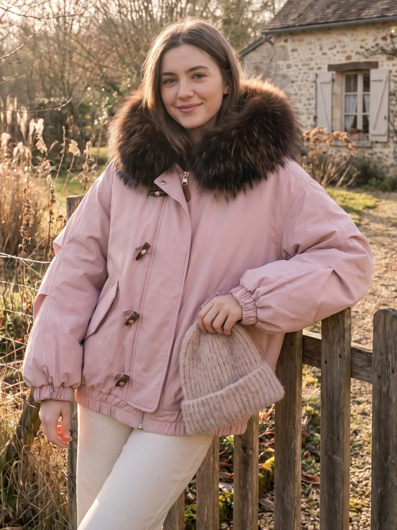 Winter Fluffy Hooded Mid Length Warm Down Jacket Female Loose Warm Jackets Women White Duck Down Puff Windproof Parker Outwears