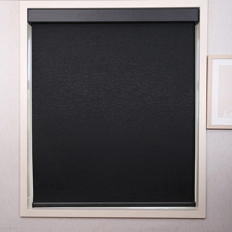SmartMatters Blackout Roller Shades for Windows Cordless Motorized Blinds, Bedroom, Tuya Zigbee Alexa Google Matter Compatible