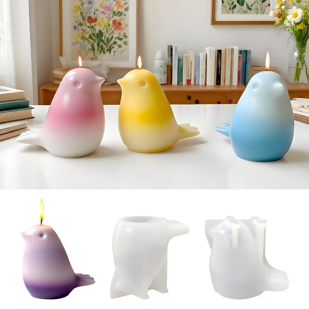 New DIY 3D Bird Epoxy Resin Mold Silicone Candle Making Bird Mold Heat-Resistant Silicone Candle Mold Home Decoration