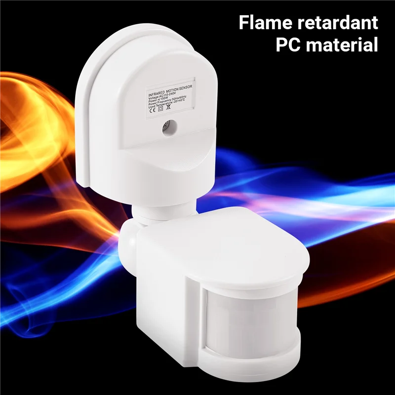 ZIZI Infrarot-Bewegungssensor AC110V-240V, einstellbarer Sensorschalter für PIR-Körperbewegungssensoren für mehrere Szenarien (weiß)
