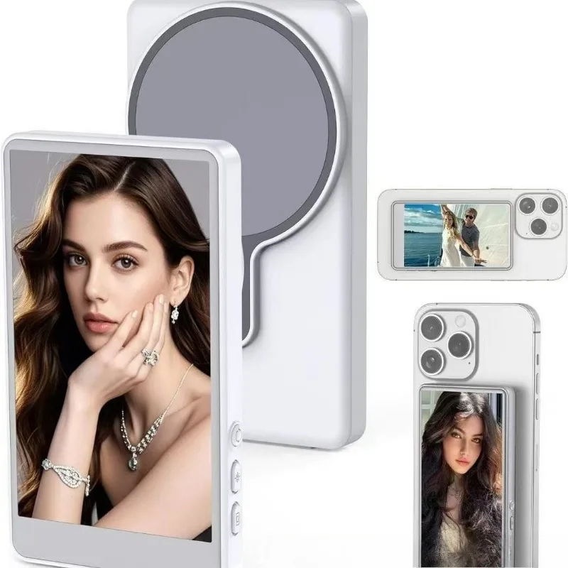 Mobile phone screen projector, wireless magnetic display, rear monitoring, live broadcast splitter, remote Bluetooth selfie same