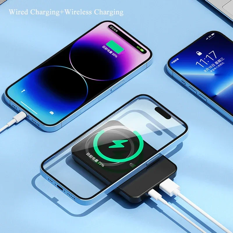 Xiaomi 100000mAh Magsafe Power Bank 22.5W Qi Magnetic Wireless Fast Charging Power Bank batteria esterna per iPhone Samsung