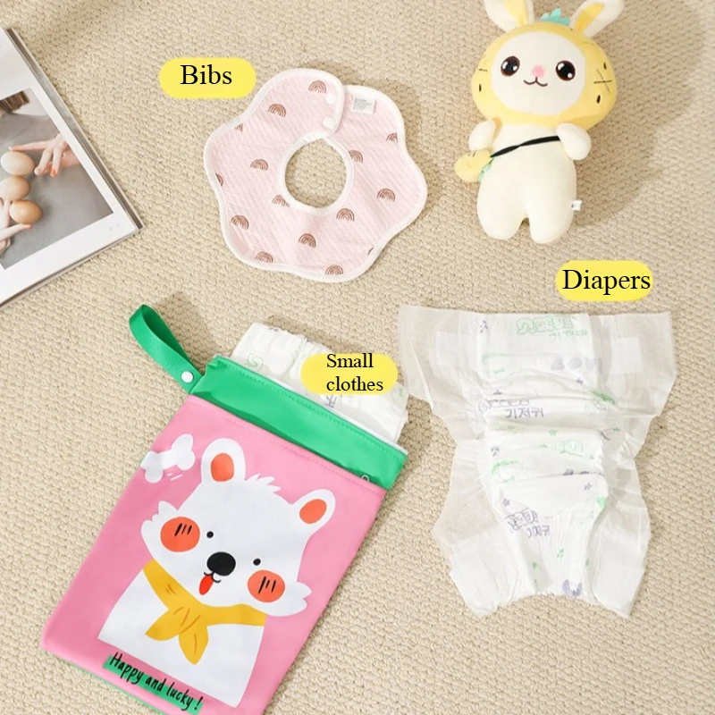 Моющаяся сумка для влажной/сухой уборки, подвесная сумка для коляски, аксессуар, подходит для детских подгузников, водонепроницаемая и многоразовая с двойными молниями